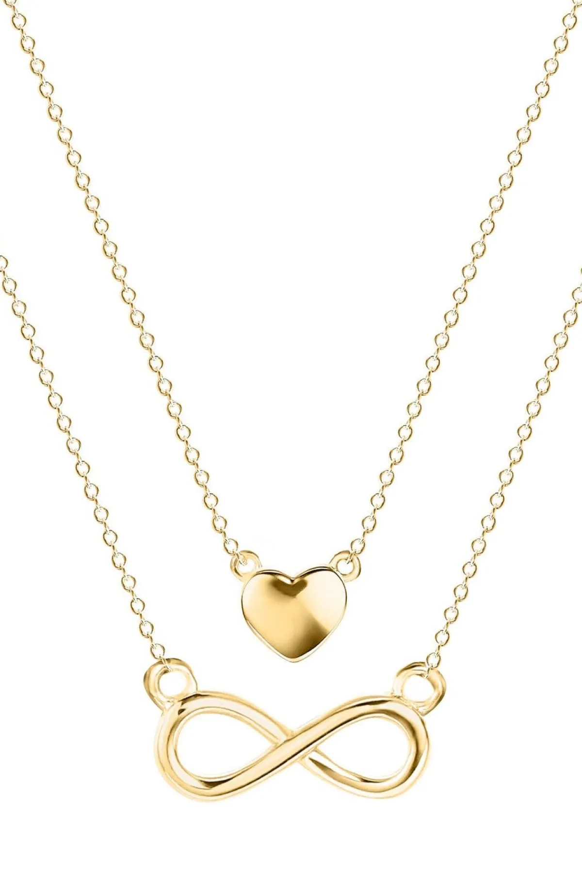 Schmuckladen Halskette Double Chain Infinity-Love - 925 Sterlingsilber^ Valentinstag|Herzketten