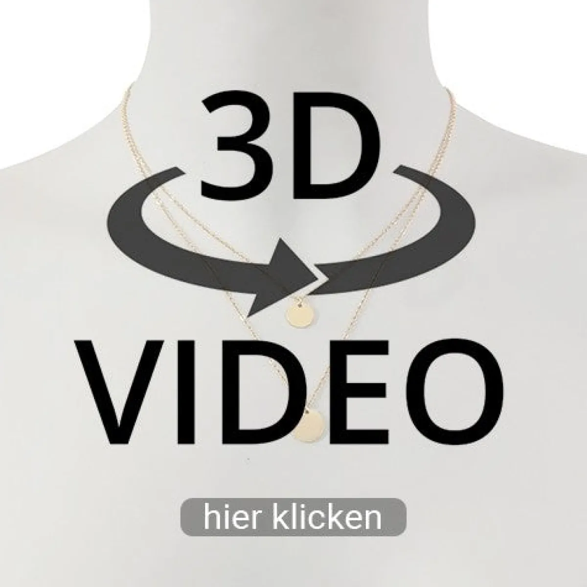 Schmuckladen Halskette Double Plate^ Valentinstag|Edelstahl Halsketten