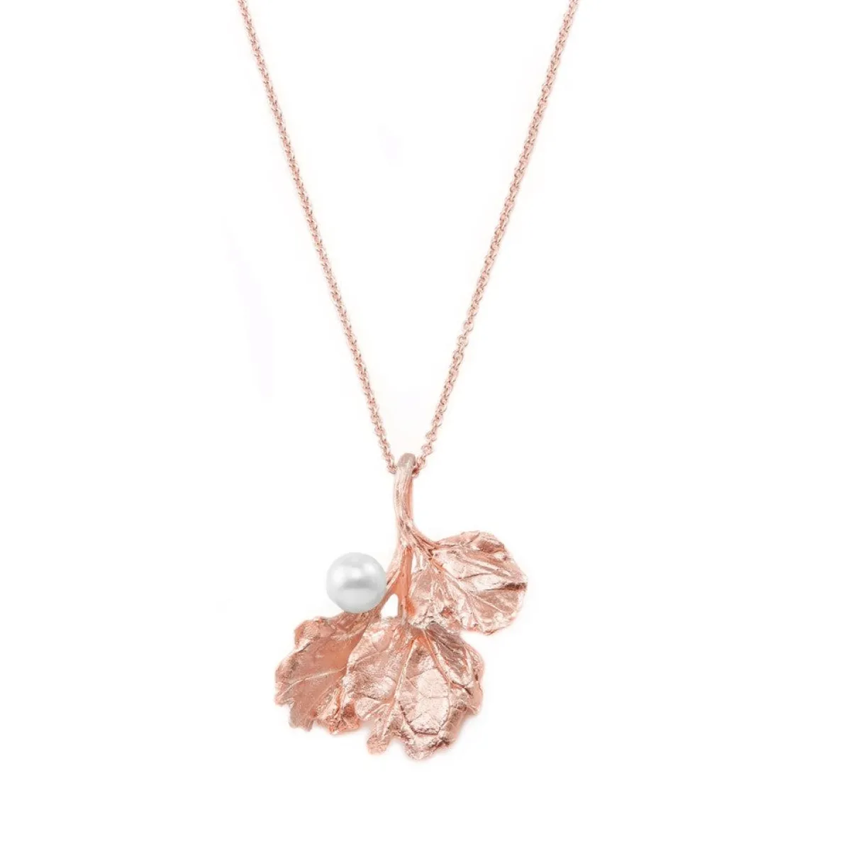 Schmuckladen Halskette Leaf and Pearl - 925 Sterlingsilber^ Perlenketten|Schmuck