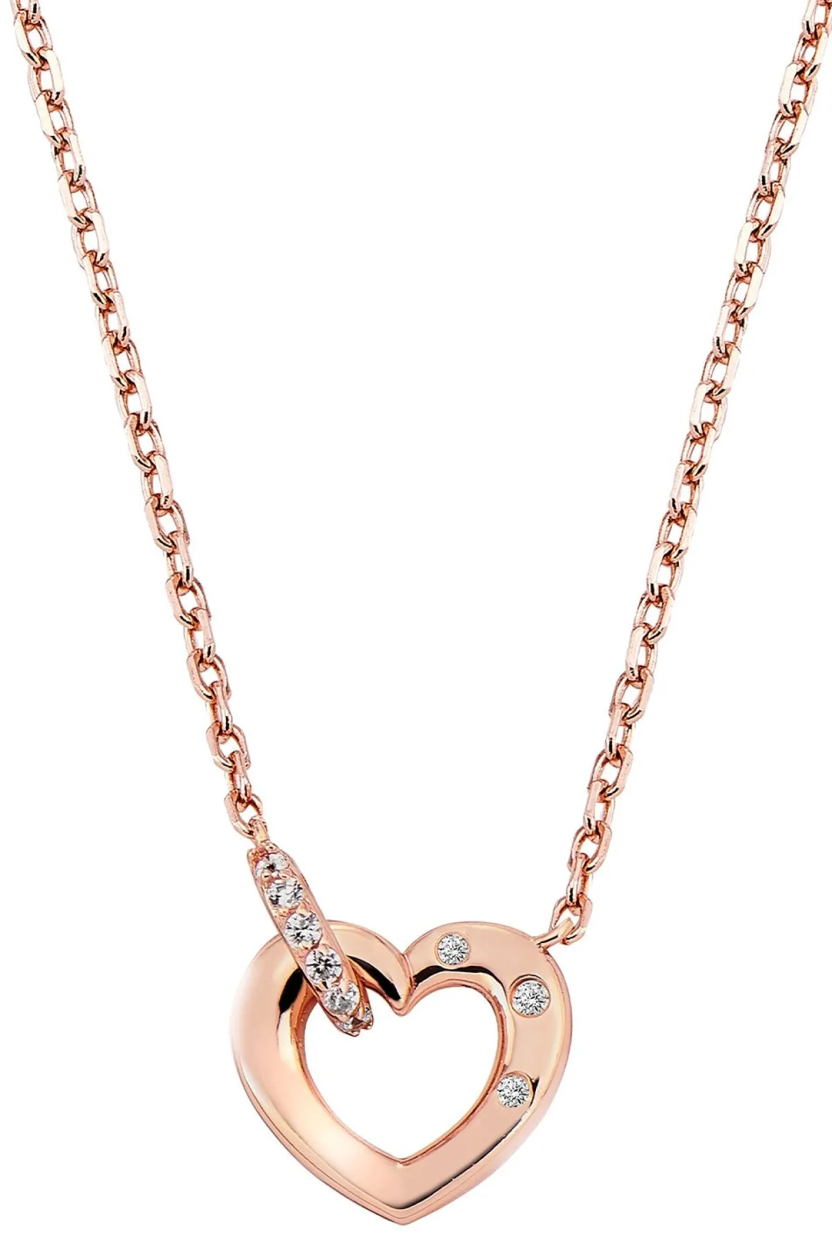 Schmuckladen Halskette Love-Bound mit Zirkonia - 925 Sterlingsilber^ Valentinstag|Herzketten