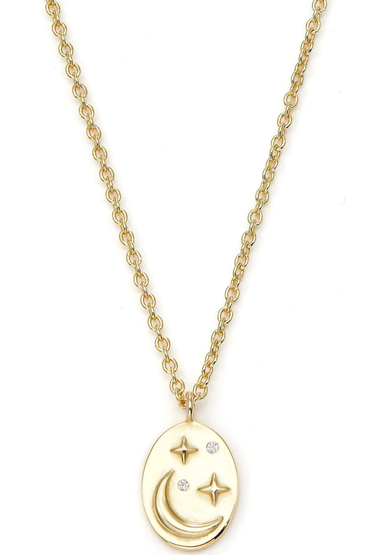 Schmuckladen Halskette Luna mit Zirkonia - 925 Sterlingsilber^ Schmuck