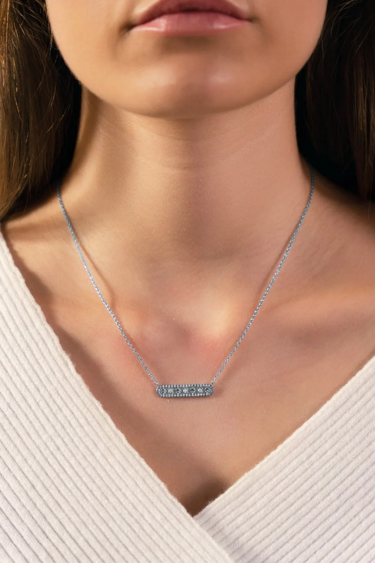 Schmuckladen Halskette Milky Way mit Zirkonia -^ Schmuck