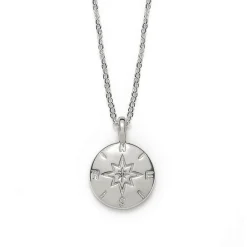 Schmuckladen Halskette mit Kompass - 925 Sterlingsilber^ Schmuck