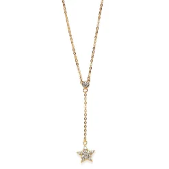 Schmuckladen Halskette mit Stern und Zirkonia by Ernestine Palmert - 925 Sterlingsi^ Schmuck