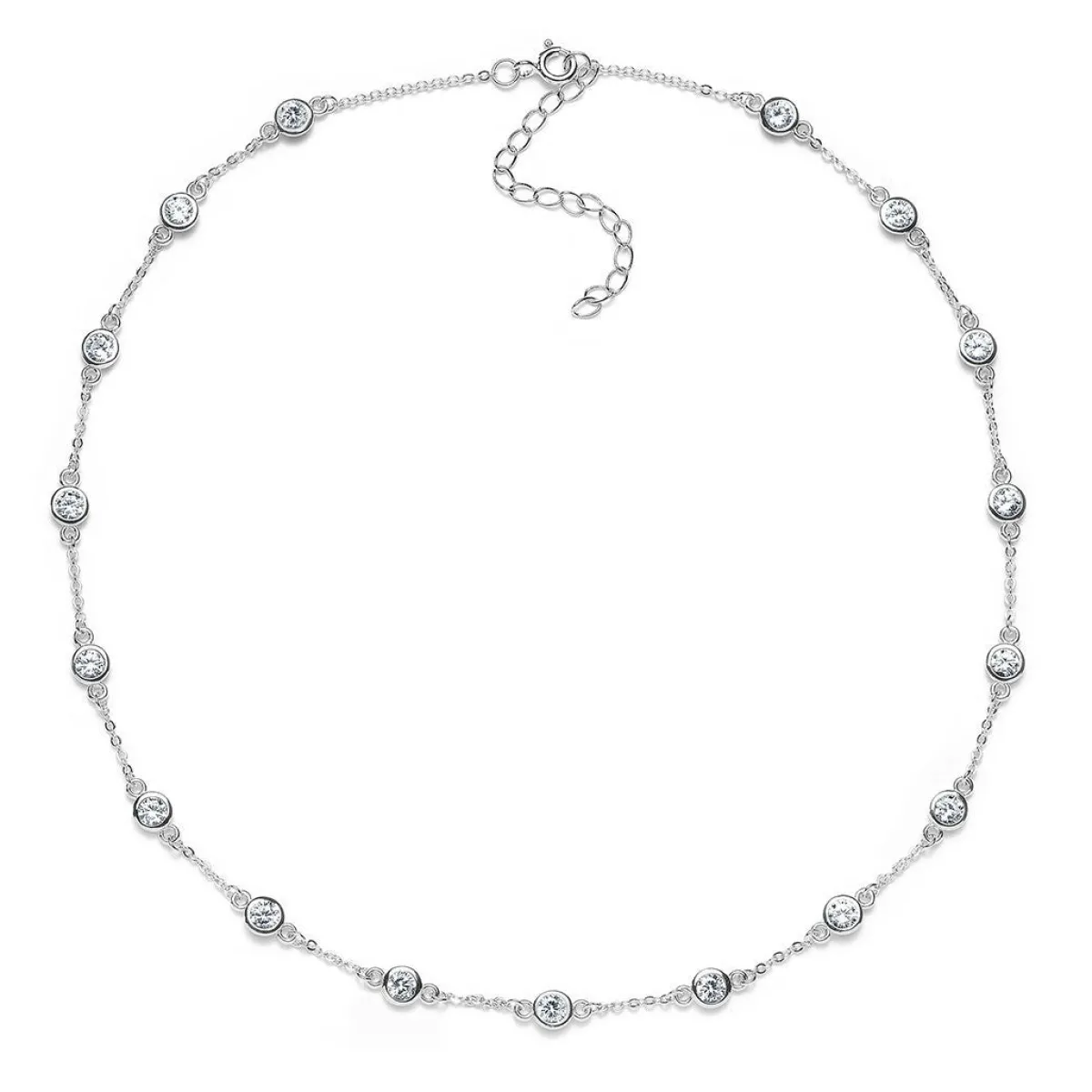Schmuckladen Halskette mit Zirkonia - 925 Sterlingsilber^ Schmuck