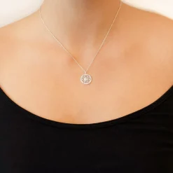 Schmuckladen Halskette "Ornament mit Zirkonia" - 925 Sterlingsilber^ Valentinstag|Schmuck