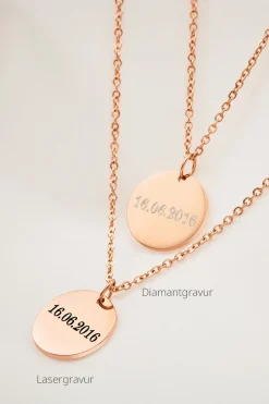Schmuckladen Halskette Round Love^ Herzketten|Ketten Mit Gravur
