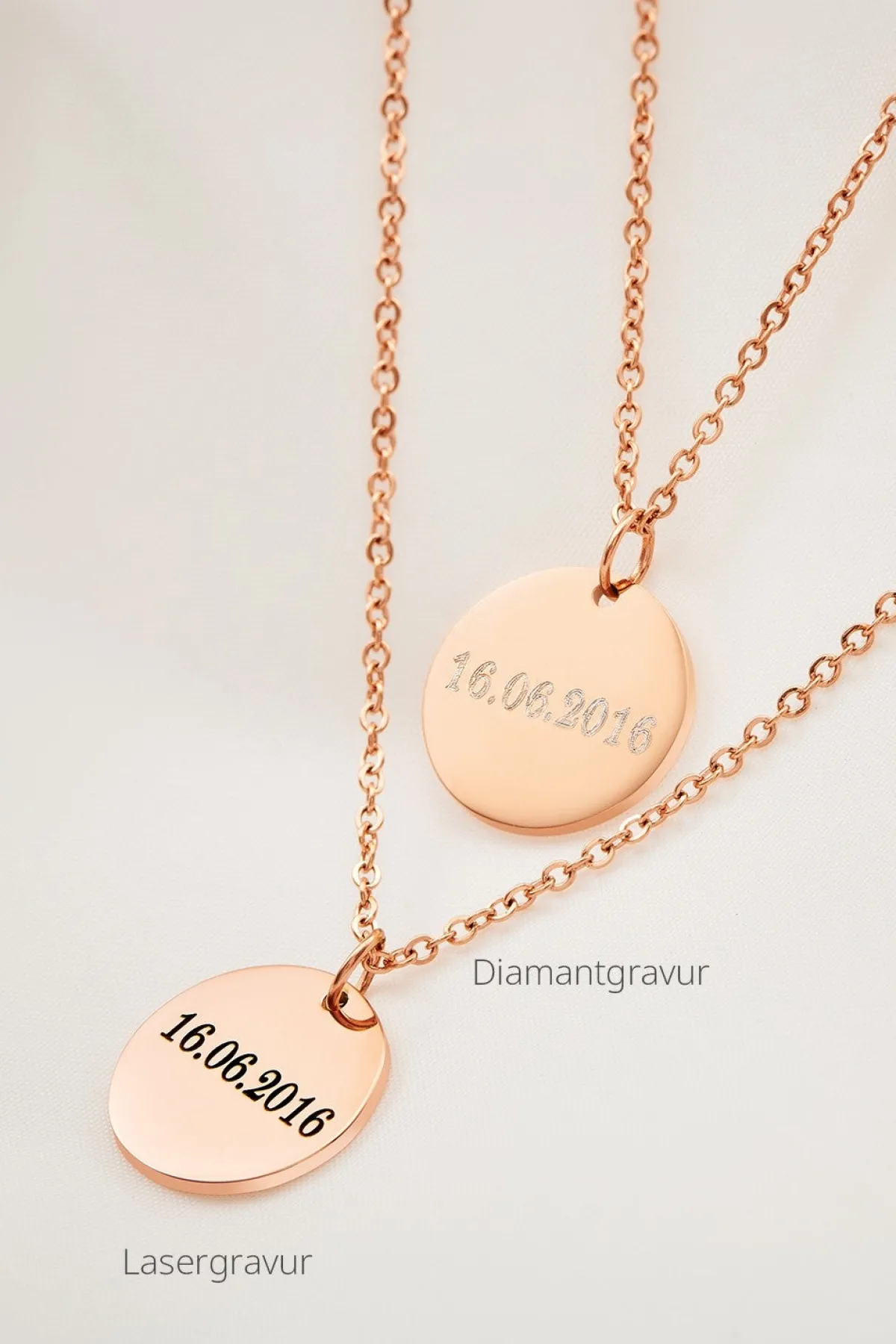 Schmuckladen Halskette Round Love^ Herzketten|Ketten Mit Gravur