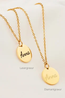 Schmuckladen Halskette Round Love^ Herzketten|Ketten Mit Gravur