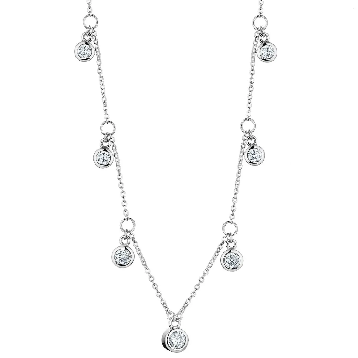 Schmuckladen Halskette Seven Zirkonia - 925 Sterlingsilber^ Schmuck