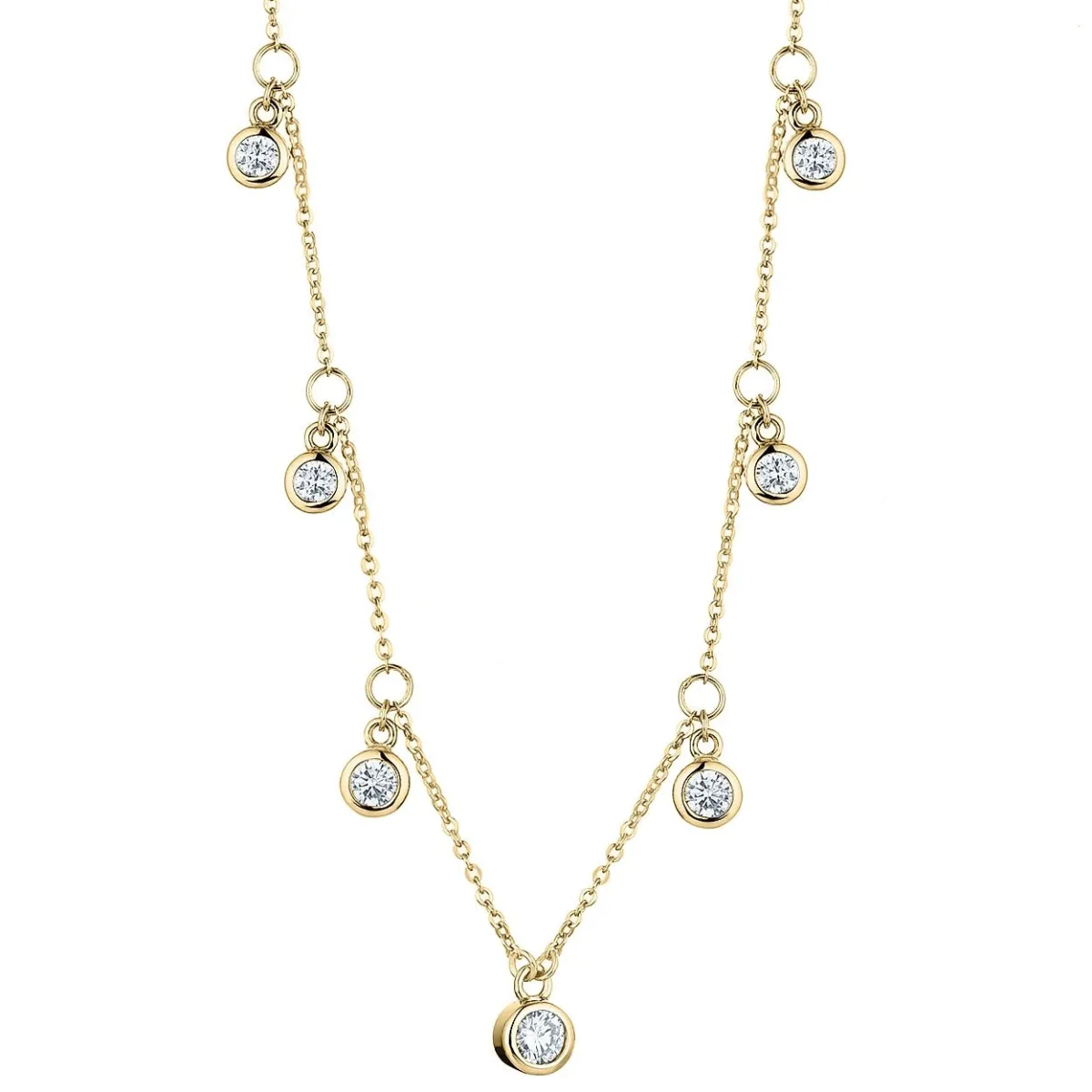 Schmuckladen Halskette Seven Zirkonia - 925 Sterlingsilber^ Schmuck