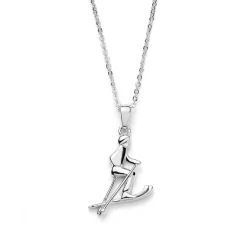 Schmuckladen Halskette Skifahrer - 925 Sterlingsilber^ Schmuck