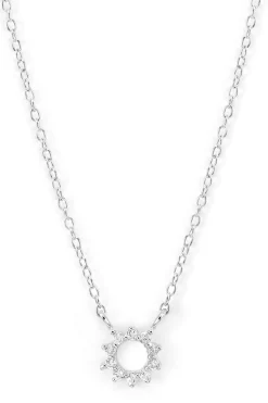Schmuckladen Halskette Sunflower mit Zirkonia - 925 Sterlingsilber^ Schmuck