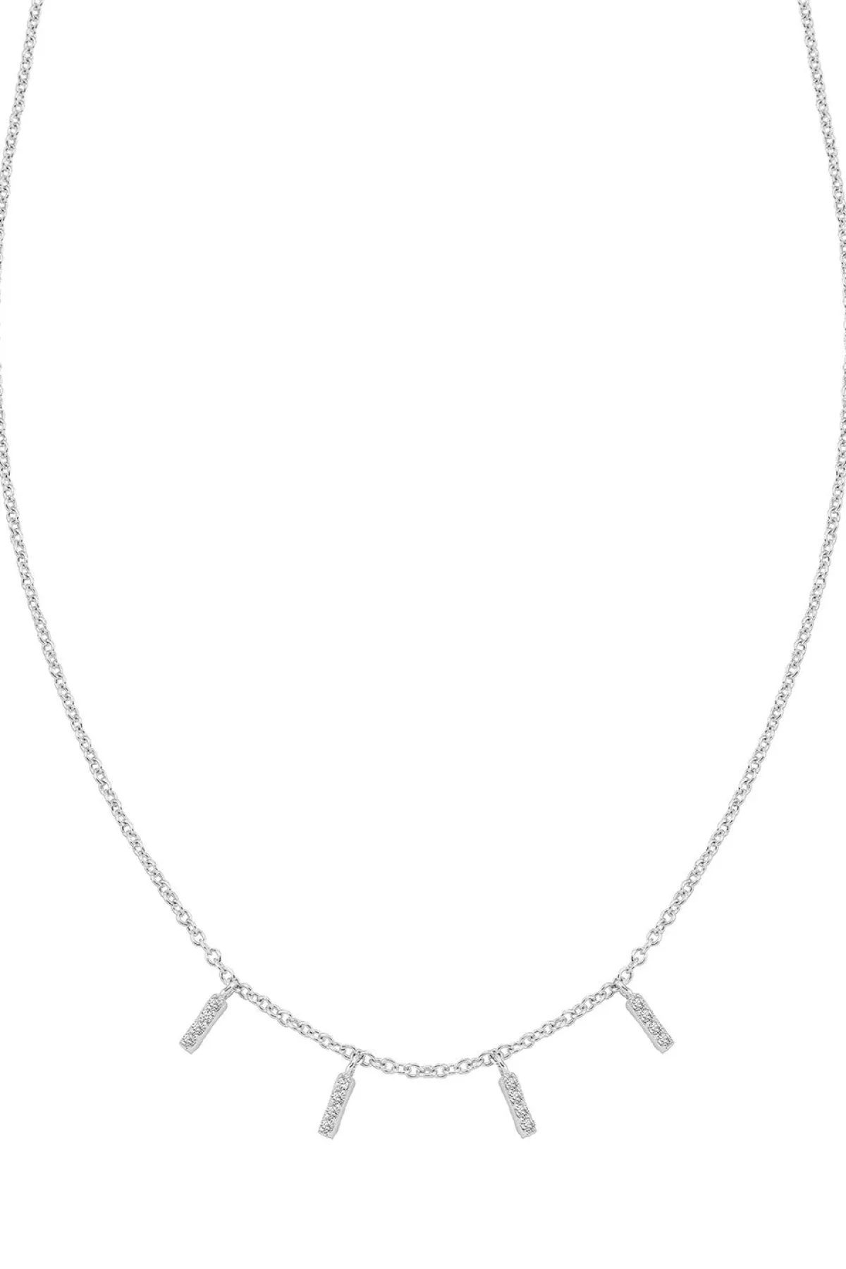 Schmuckladen Halskette Triple Sparkle mit Zirkonia - 925 Sterlingsilber^ Schmuck