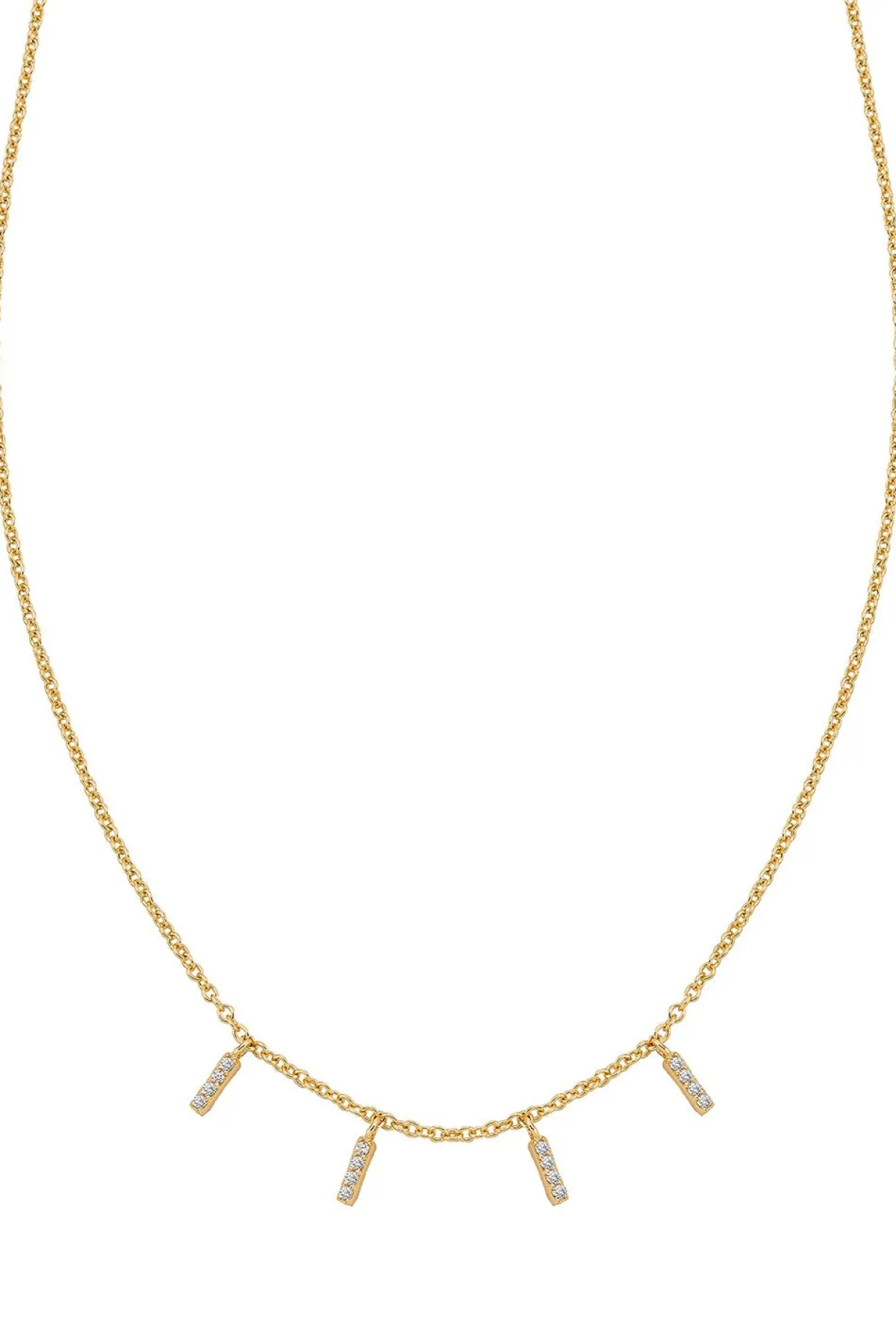 Schmuckladen Halskette Triple Sparkle mit Zirkonia - 925 Sterlingsilber^ Schmuck