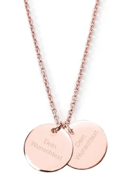 Schmuckladen Halskette Twin Plate mit Wunschgravur^ Muttertag|Valentinstag