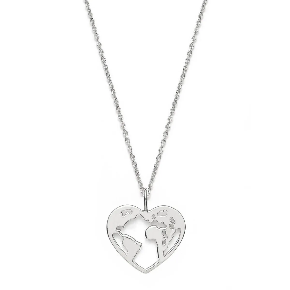 Schmuckladen Halskette Weltenherz - 925 Sterlingsilber^ Muttertag|Valentinstag