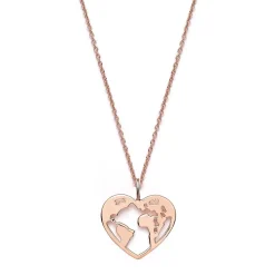 Schmuckladen Halskette Weltenherz - 925 Sterlingsilber^ Muttertag|Valentinstag