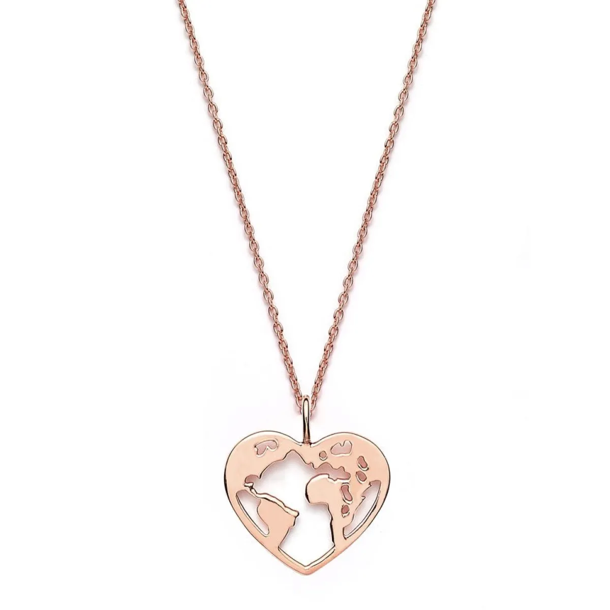 Schmuckladen Halskette Weltenherz - 925 Sterlingsilber^ Muttertag|Valentinstag