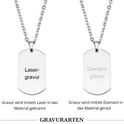 Schmuckladen Herren-Halskette Dog Tag^ Edelstahl Halsketten|Schmuck Mit Abdrücken