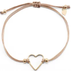 Schmuckladen Herz-Armband Deep Love | individuell gravierbar^ Valentinstag|Stoffarmbänder