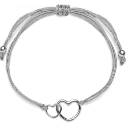 Schmuckladen Herz-Armband Double Feeling - 925 Sterlingsilber^ Valentinstag|Stoffarmbänder