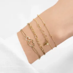 Schmuckladen Herzarmband Federleichte Liebe mit Zirkonia - 925 Sterlingsilber^ Muttertag|Valentinstag