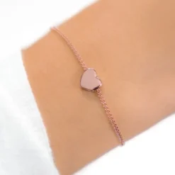 Schmuckladen Herzarmband mit Gravur "Love You" | 925 Sterlingsilber^ Valentinstag|Herzarmbänder
