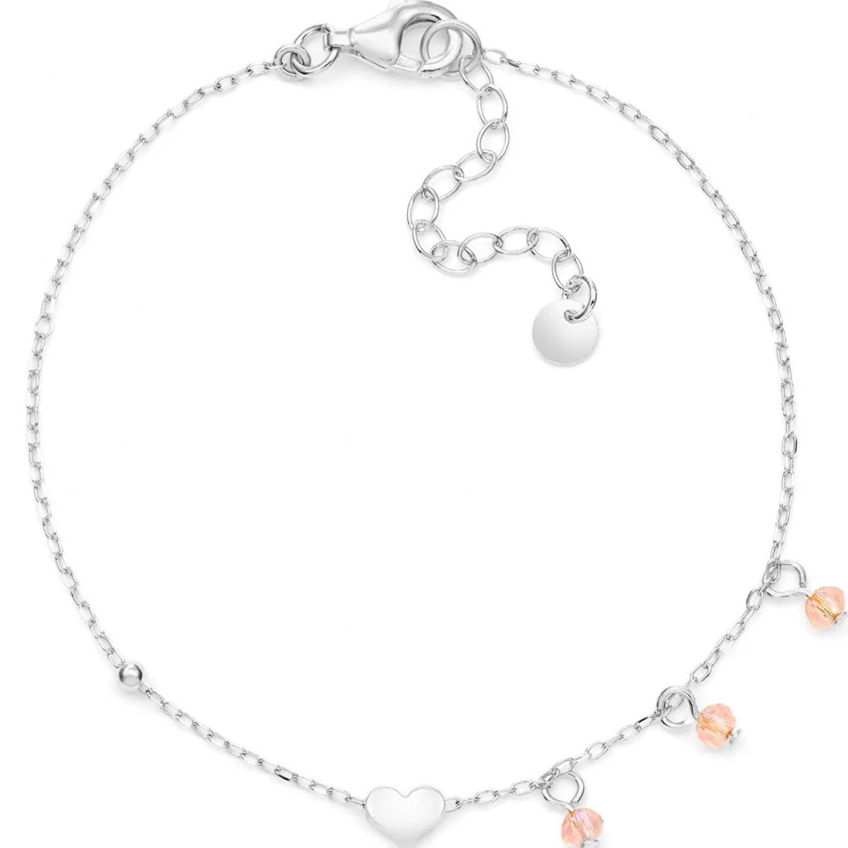 Schmuckladen Herzarmband Rose Drops mit Zirkonia - 925 Sterlingsilber^ Muttertag|Valentinstag