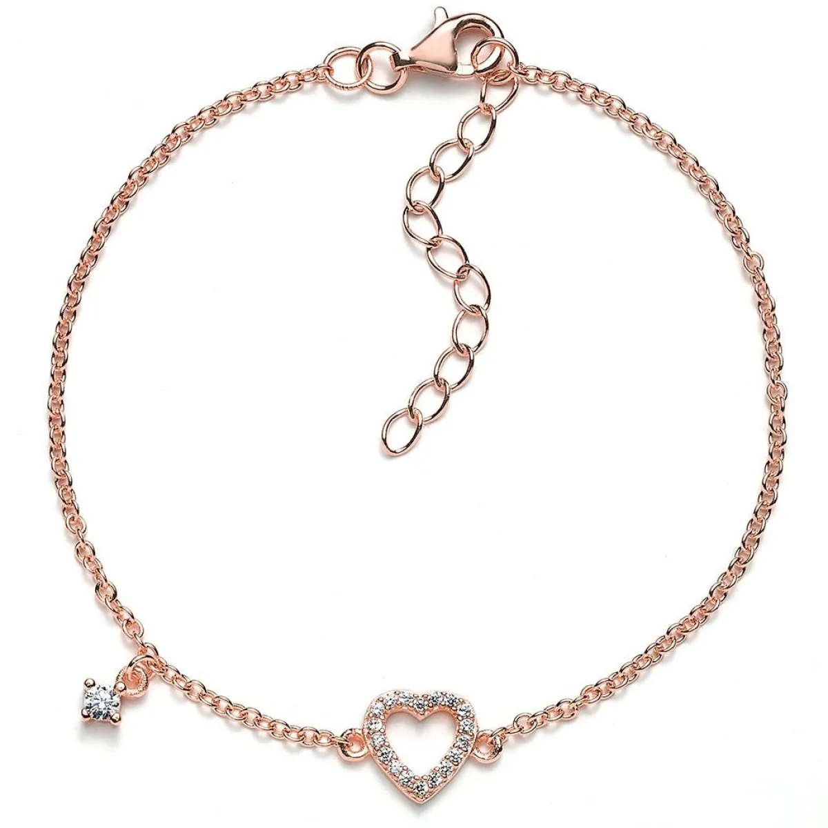 Schmuckladen Herz-Armband Sparkling Heart mit Zirkonia - 925 Sterlingsilber^ Weihnachten|Schmuck