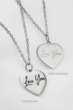 Schmuckladen Herzkette - Little Heart - individuell gravierbar | 585 Echtgold^ Weihnachten|Schmuck
