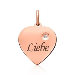 Schmuckladen Herzkette mit Zirkonia^ Muttertag|Valentinstag