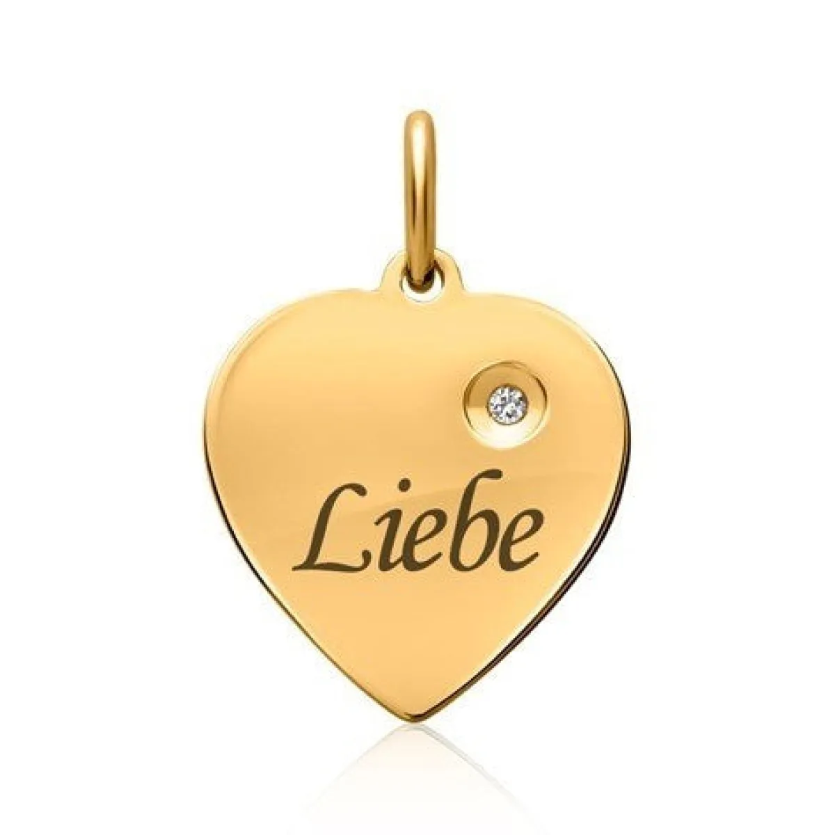 Schmuckladen Herzkette mit Zirkonia^ Muttertag|Valentinstag