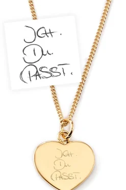 Schmuckladen Herzkette "Deine Handschrift" - individuell gravierbar | 585 Echtgold^ Valentinstag|Echtgold