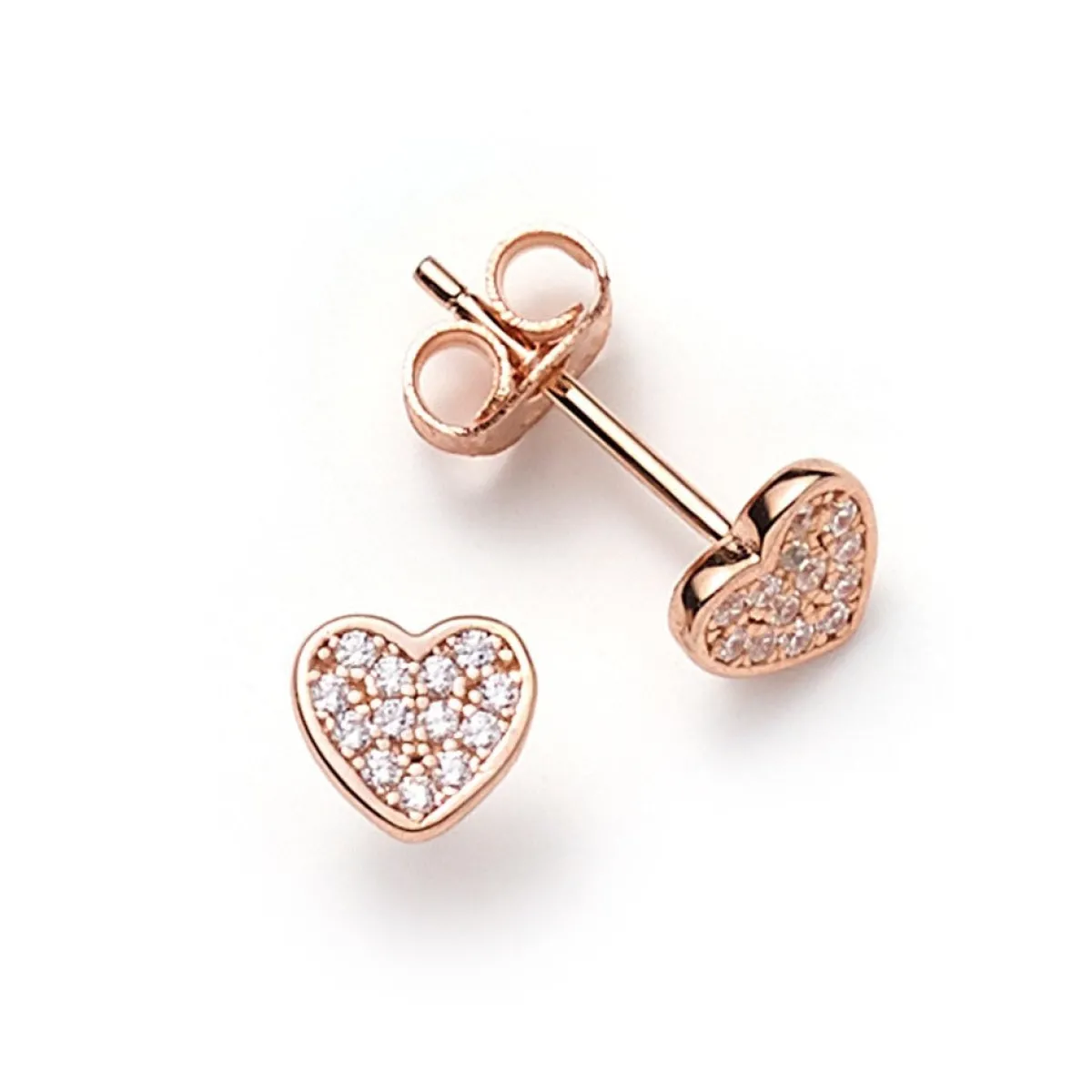 Schmuckladen Herzohrstecker Zirkonia - 925 Sterlingsilber^ Valentinstag|Schmuck