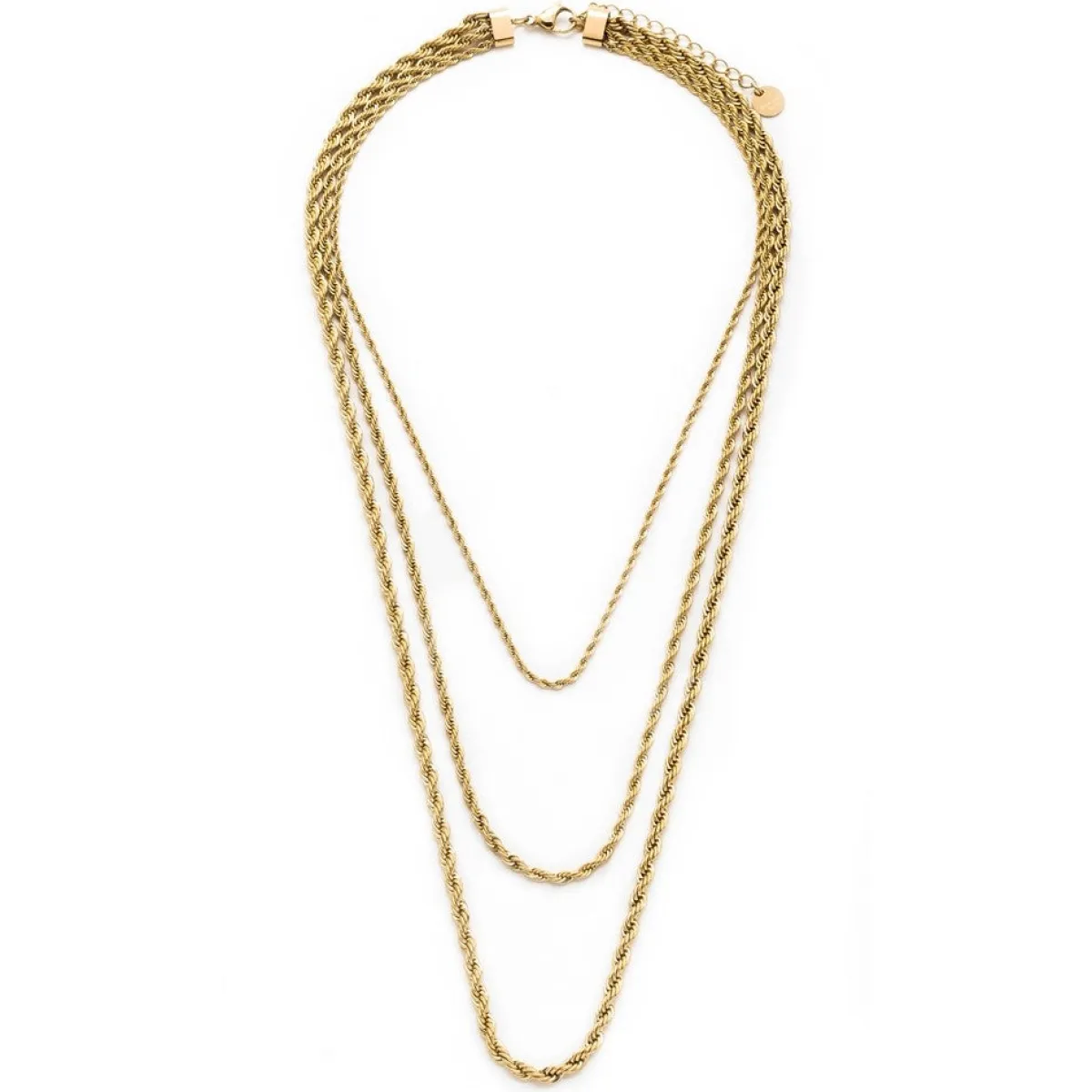 Schmuckladen 3in1 Kordelkette Trio^ Edelstahl Halsketten|Schmuck