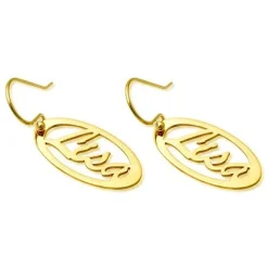Schmuckladen Individuelle Ohrhänger – vergoldete Namensohringe^ Ohrhänger|Schmuck