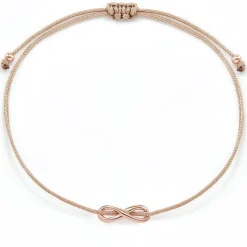 Schmuckladen Infinity-Stoffarmband mit Unendlichkeitssymbol - 925 Sterlingsilber^ Valentinstag|Stoffarmbänder
