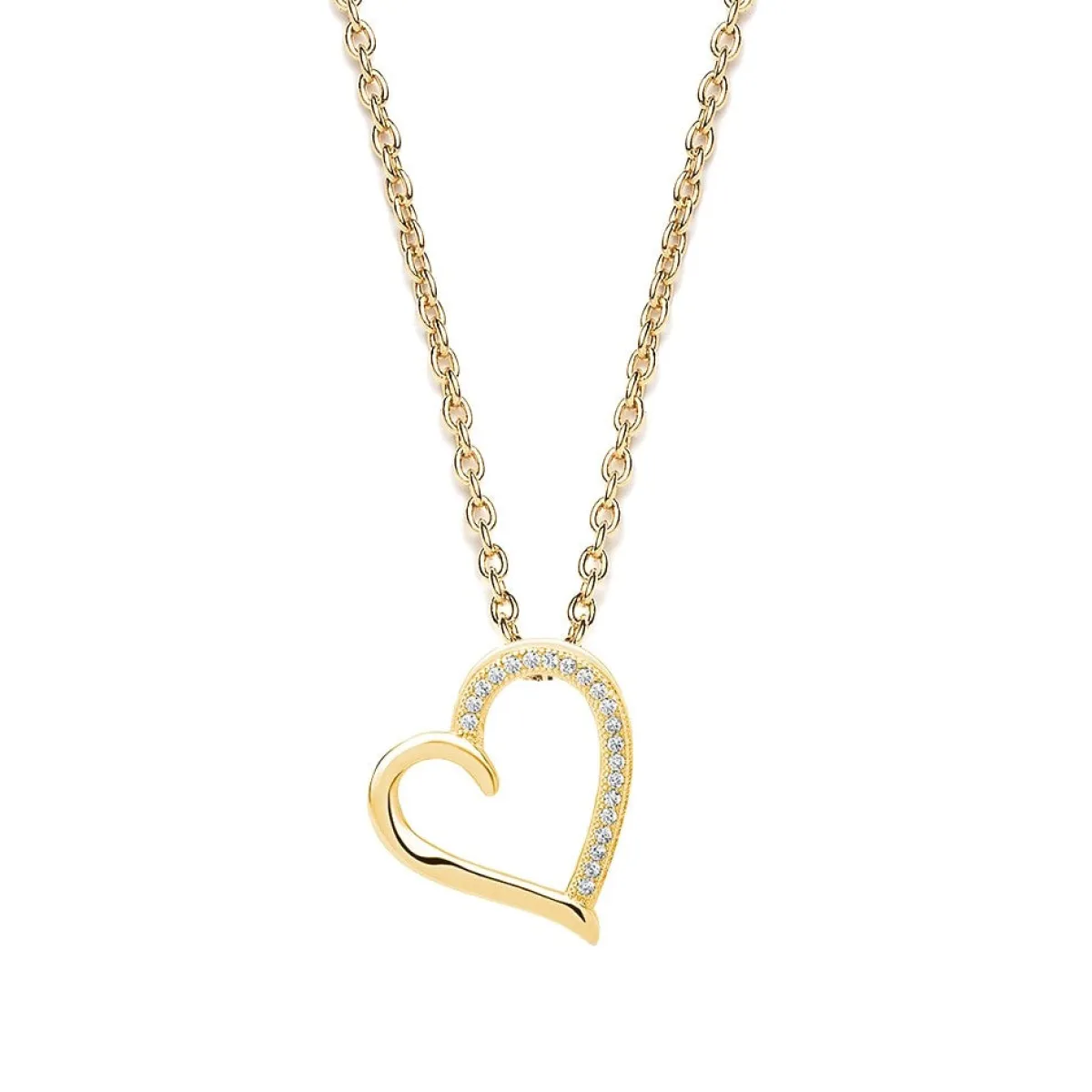 Schmuckladen Kette Sterling Silber mit Zirkonia-Herzanhänger^ Weihnachten|Schmuck