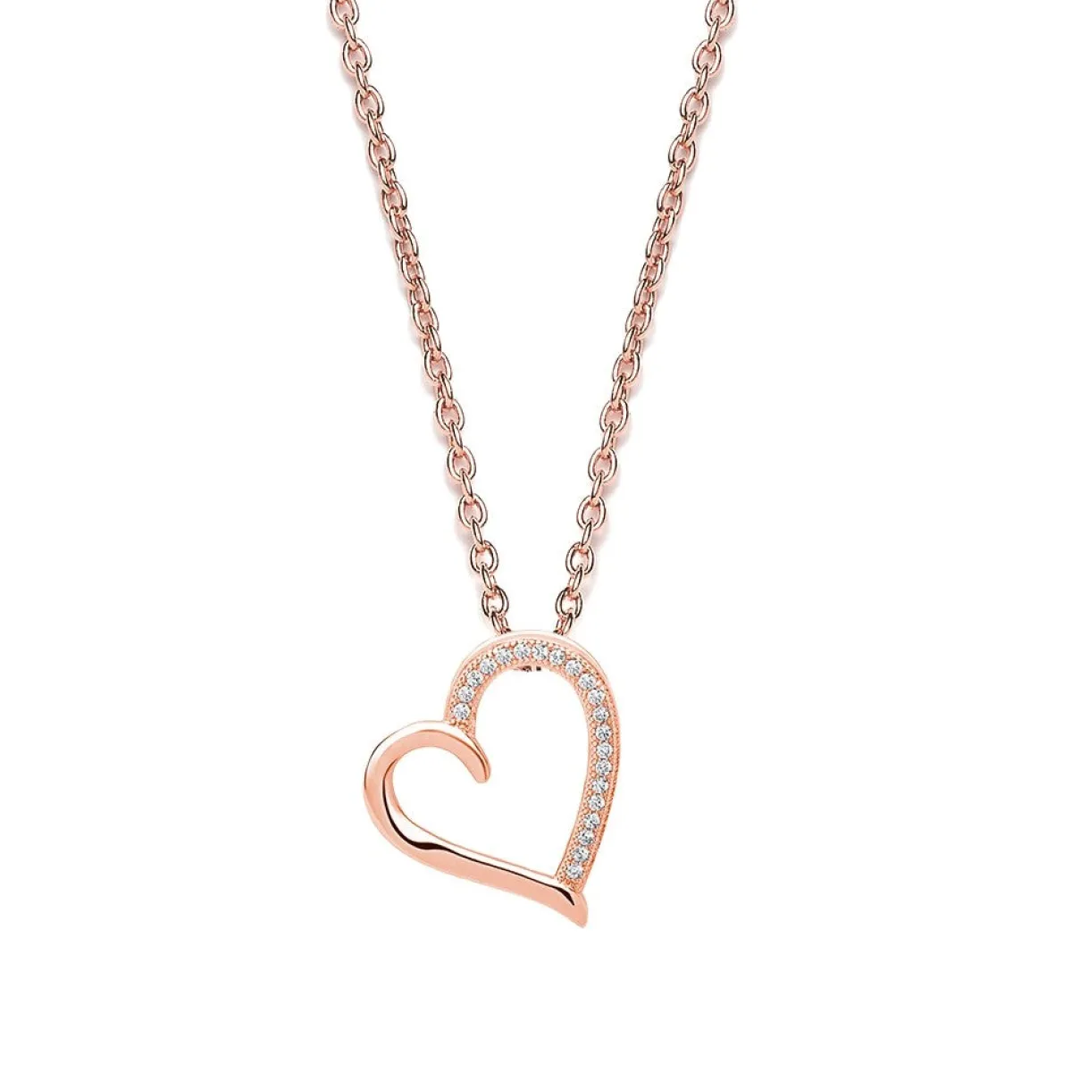 Schmuckladen Kette Sterling Silber mit Zirkonia-Herzanhänger^ Weihnachten|Schmuck