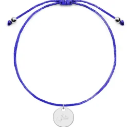 Schmuckladen Kinderarmband mit runder Gravurplatte | individuell gravierbar^ Edelstahl Armbänder|Stoffarmbänder