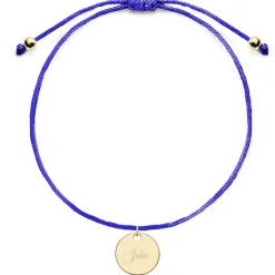 Schmuckladen Kinderarmband mit runder Gravurplatte | individuell gravierbar^ Edelstahl Armbänder|Stoffarmbänder
