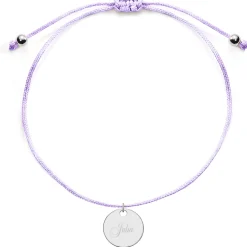 Schmuckladen Kinderarmband mit runder Gravurplatte | individuell gravierbar^ Edelstahl Armbänder|Stoffarmbänder