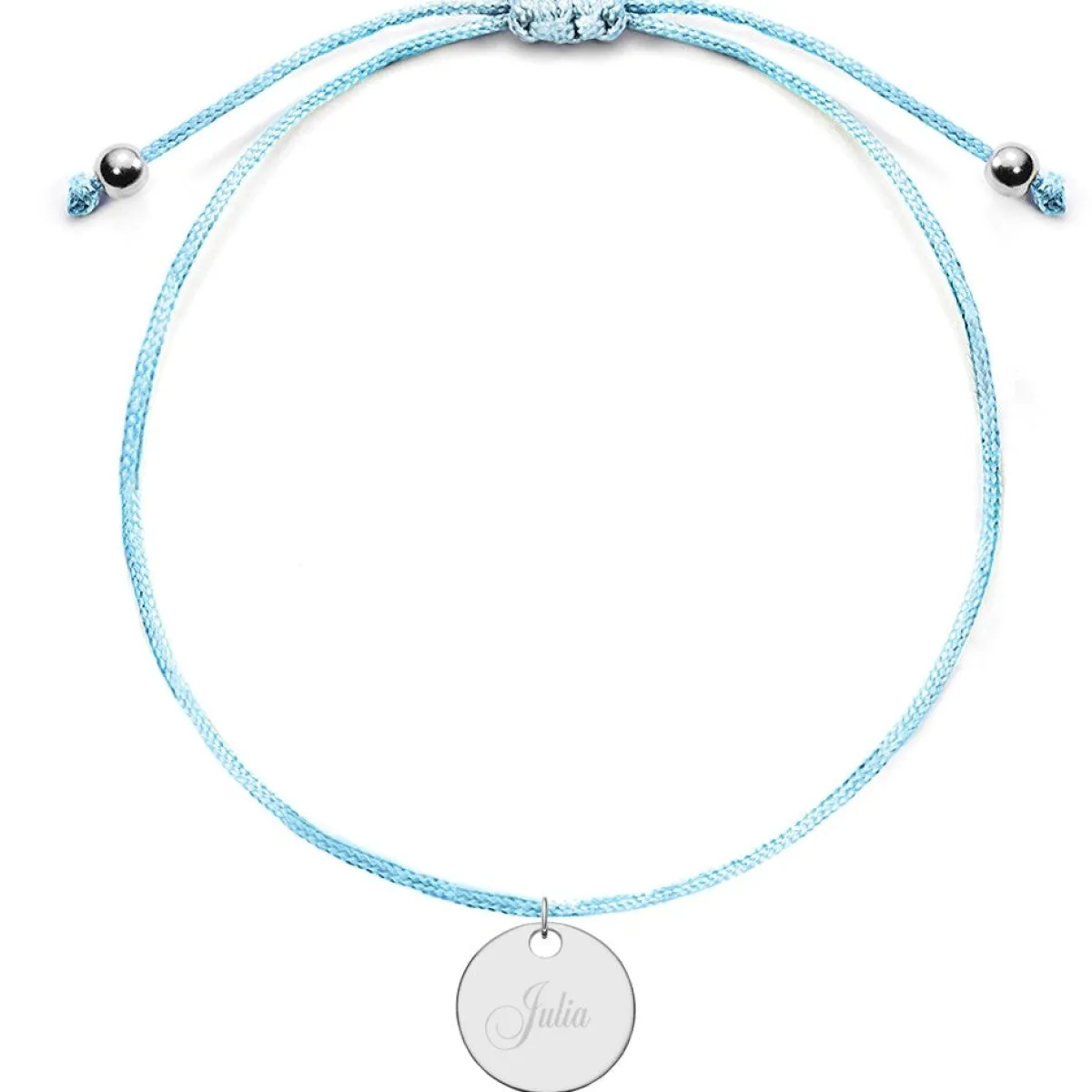 Schmuckladen Kinderarmband mit runder Gravurplatte | individuell gravierbar^ Edelstahl Armbänder|Stoffarmbänder