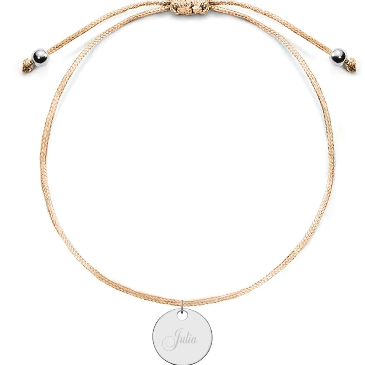 Schmuckladen Kinderarmband mit runder Gravurplatte | individuell gravierbar^ Edelstahl Armbänder|Stoffarmbänder