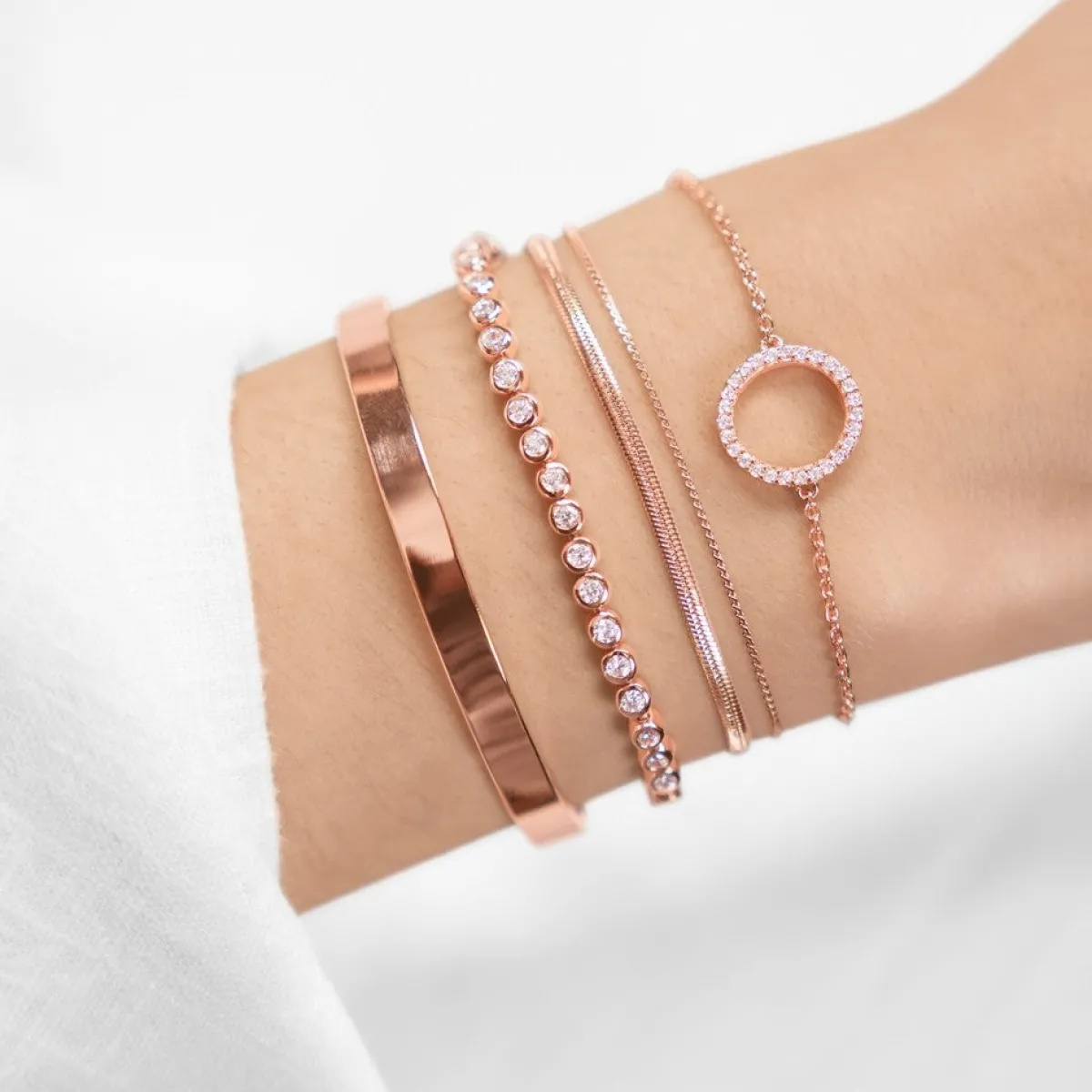 Schmuckladen Kreis - Armband mit Zirkonia - Sparkling Circle - 925 Sterlingsilber^ Schmuck