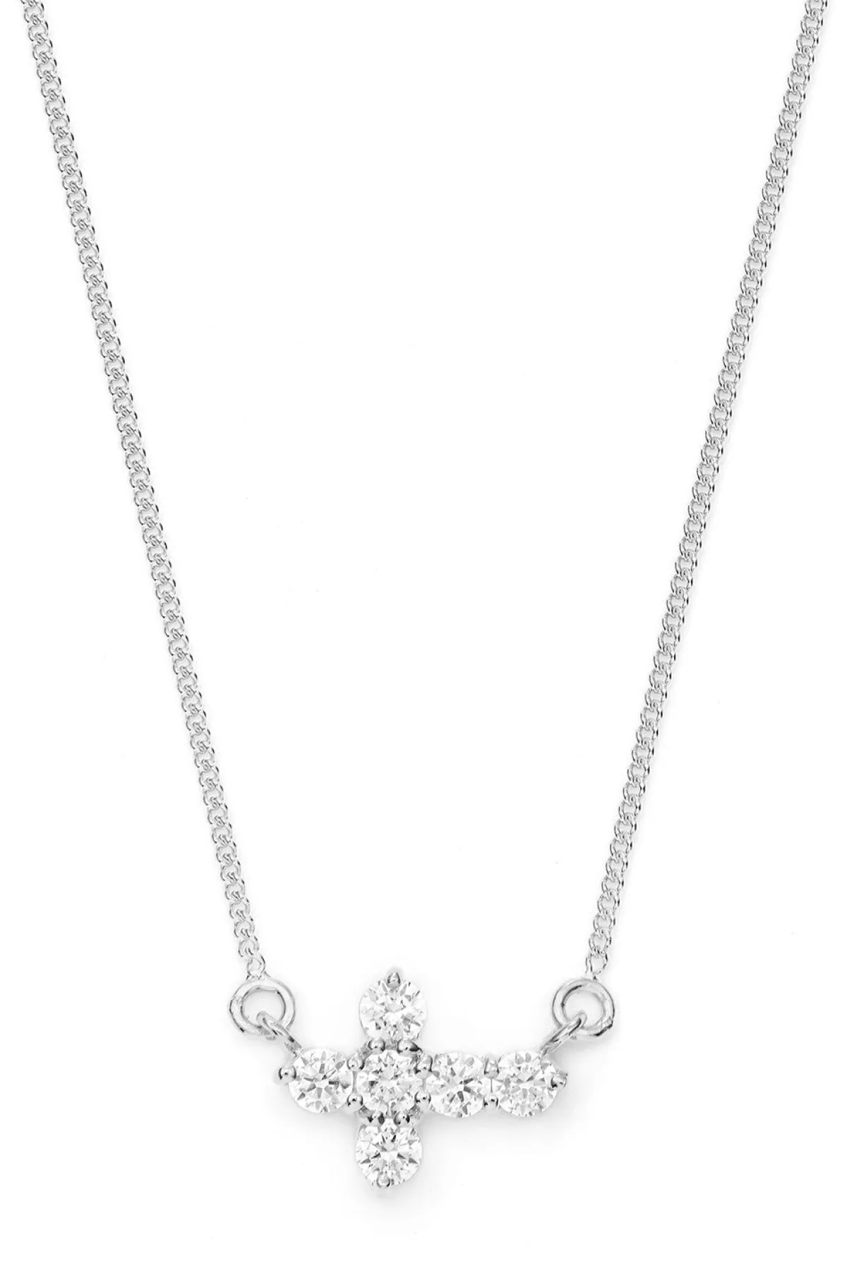 Schmuckladen Kreuzkette mit Zirkonia 925 Sterlingsilber^ Konfirmation|Schmuck