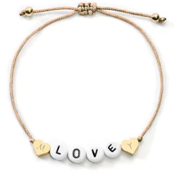 Schmuckladen Love Armband mit Diamantgravur^ Stoffarmbänder|Namensarmbänder