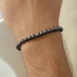 Schmuckladen Männer-Armband mit Hämatit "Strength"^ Stoffarmbänder|Schmuck