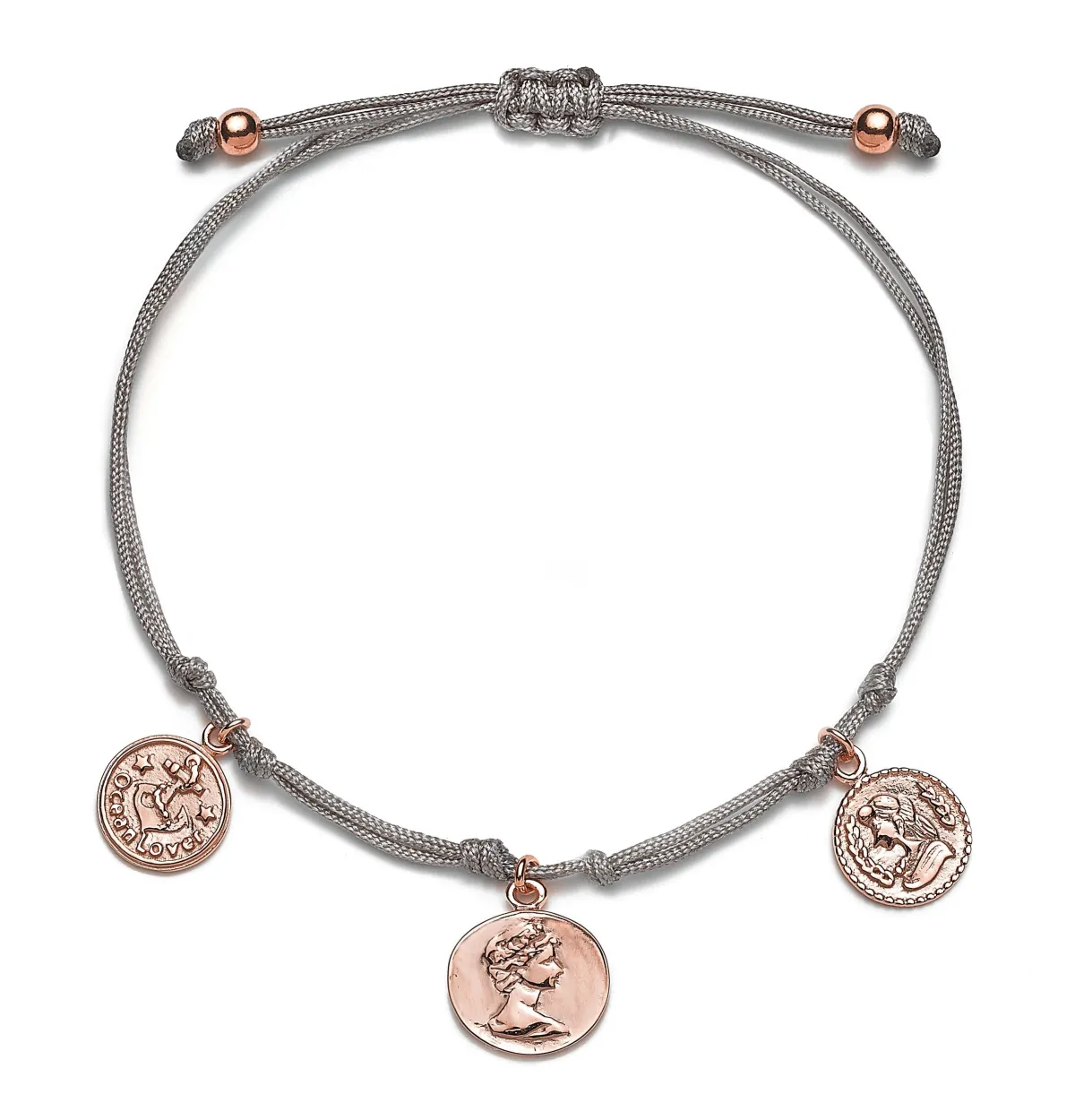 Schmuckladen Münzarmband Antique Charm - 925er Sterlingsilber^ Stoffarmbänder|Schmuck